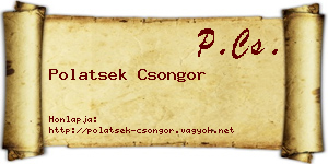 Polatsek Csongor névjegykártya